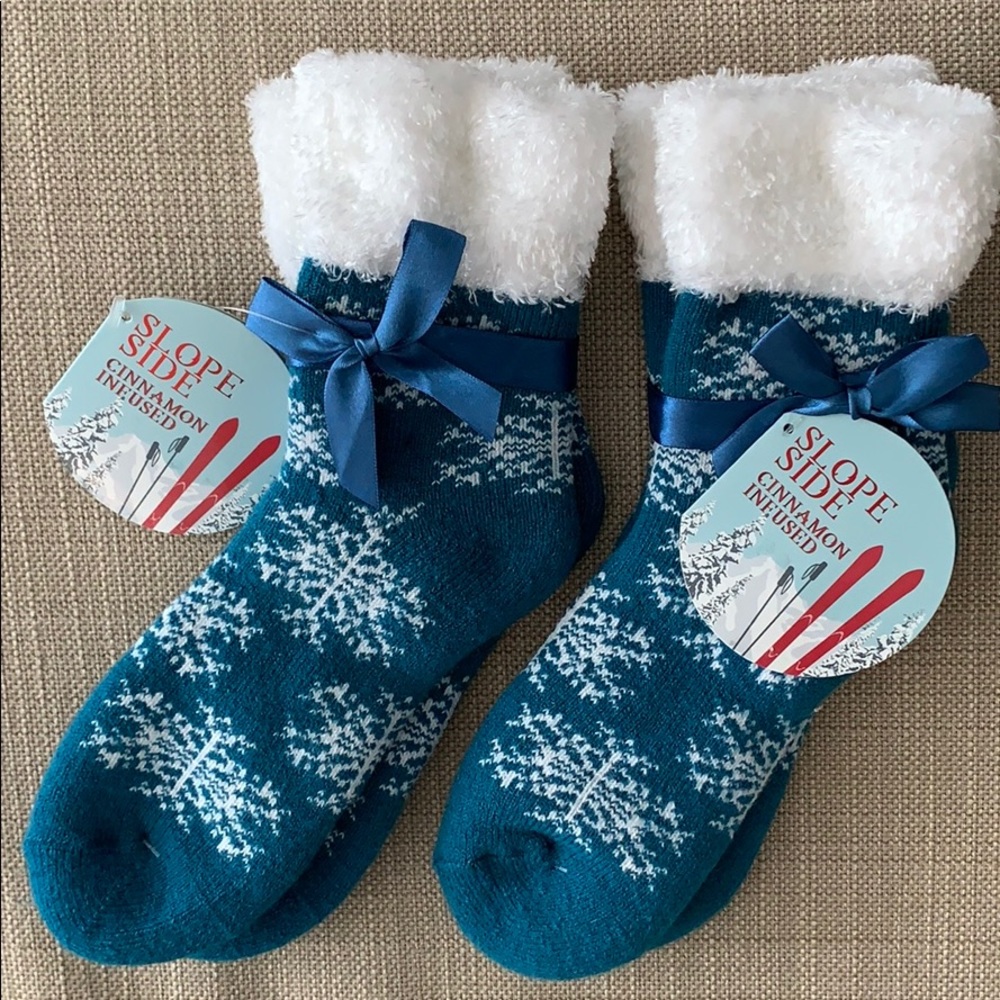 Fuzzy Socks 2 Pair Teal Blue. Great gift! NWT